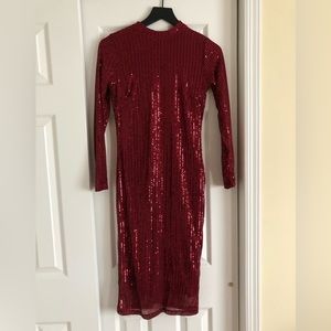 Red Sequin Holiday Party dress Size M